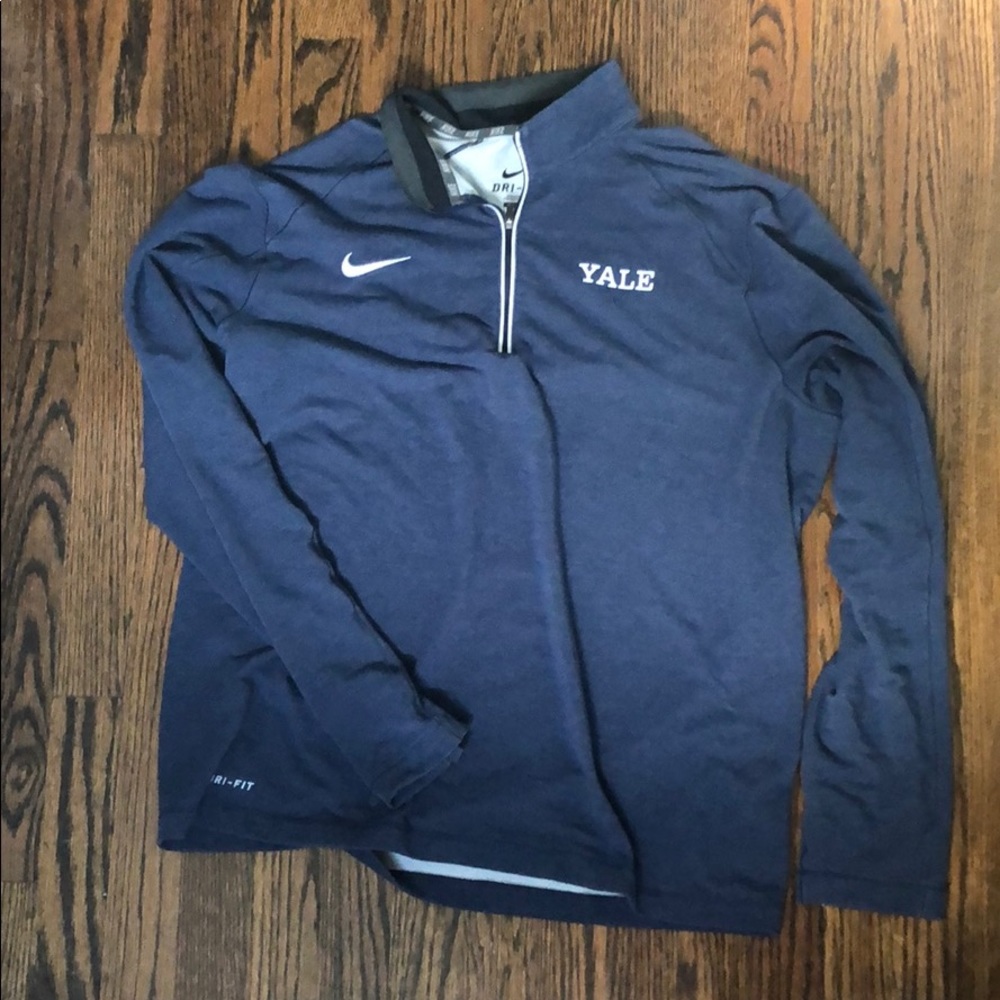 LG Nike Navy YALE Dri-Fit Zip Up - soft!!